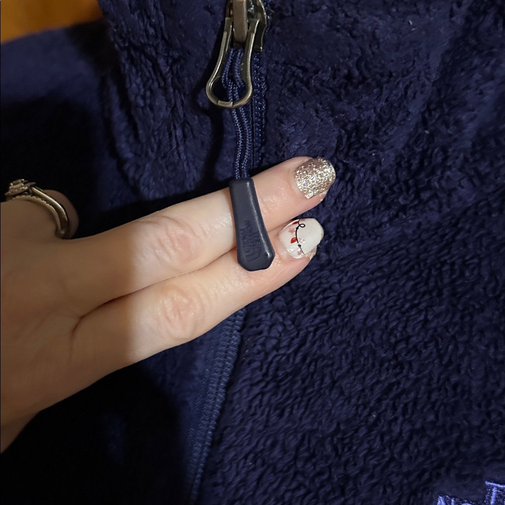 North Face Fleece Jacket Women’s S Purple Osito Soft bluish/purple Sherpa Logo - Picture 5 of 15